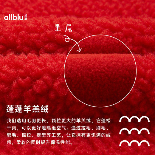 【粉丝专属】allblu幼岚儿童外套男童女童新款秋冬季羊羔绒保暖蓬松加厚外套 商品图4
