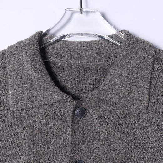 2151SDSA男士秋冬新款痞帅男装韩版格子纽扣翻领针织衫百搭时尚毛衣 商品图1