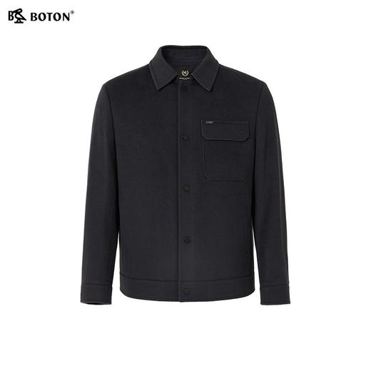 波顿男士秋冬 毛呢外套 绵羊毛桑蚕 翻领合身款MJ020324 商品图5