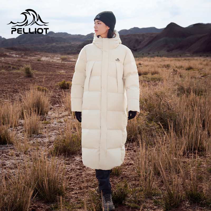【极光3.0】伯希和户外800蓬羽绒服女新款男长款白色防风鹅绒服