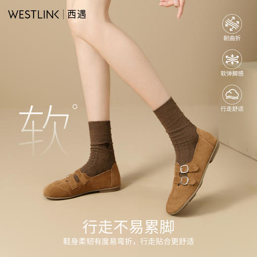 西遇软底勃肯鞋女新款秋季丑萌玛丽珍一脚蹬豆豆鞋平底单鞋K1656971 商品图3