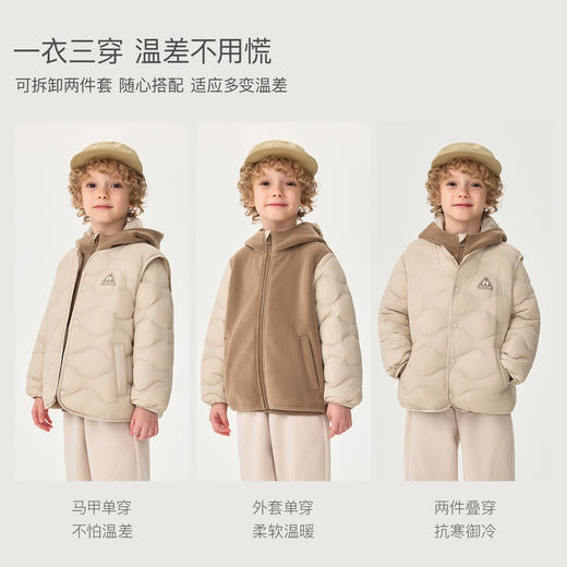 【叠穿两件套】马克珍妮男童轻暖羽绒服奥利绒外套2025年冬装新款551681 商品图2