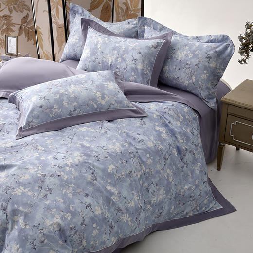 多喜爱 70S云丝缎磨绒床上用品四件套 花汀/素影hl 【优质长绒棉】【云丝缎磨绒】【欧式复古】多款可选 宽边工艺 礼盒包装 商品图3