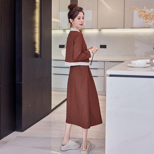 春装新款条纹拼色假两件上衣+半裙套装NSYY8867 商品图2