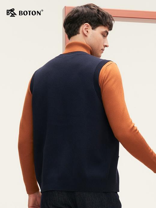 波顿男士 春秋毛衣马甲 V 领开衫 合身百搭休闲款MU750324 商品图2