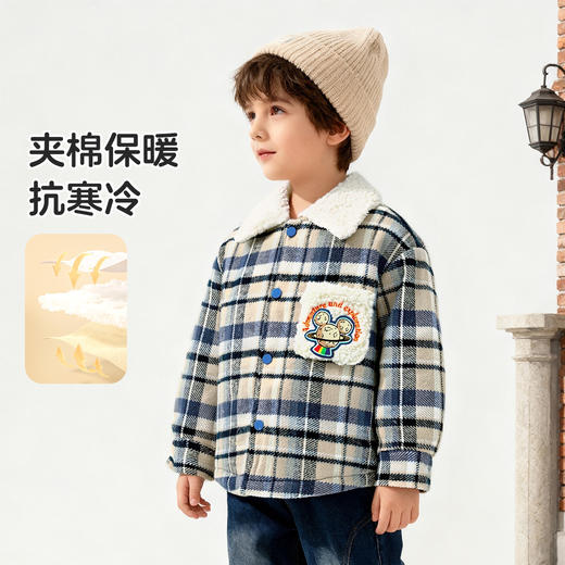 迪士尼2025新款男童夹棉棉服外套XD4DS011 商品图1