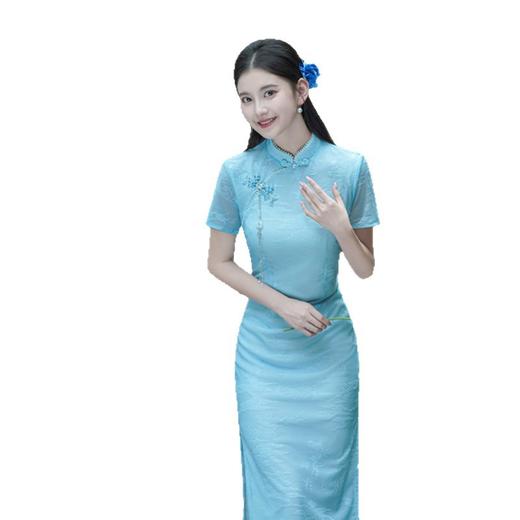 GX纯色时尚改良年轻少女款旗袍2025初秋新款日常可穿修身旗袍连衣裙 商品图4