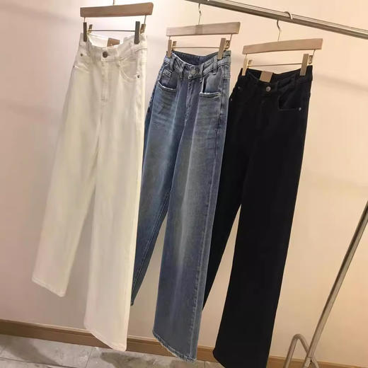 【断码清仓，无退换】无可替代，订单！2025春秋新款~高腰宽松直筒显瘦牛仔裤女时髦！ 商品图1