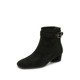 【云粉节】【思加图】BF楼思加图2025新款气质通勤时装靴棕色短靴粗跟美拉德女靴子Y8901, 吊牌价1790