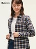 波顿女士春秋冬 格纹衬衫 舒挺随搭 合身磨毛翻领长袖款LS020324 商品缩略图1