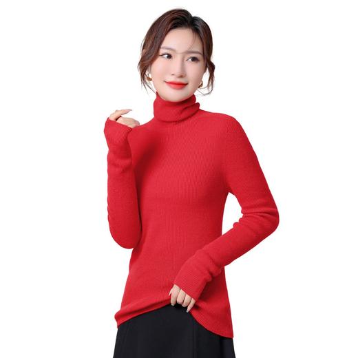 OSL 82059无缝高领山羊绒软糯亲肤弹力基础修身针织打底毛衣 商品图4