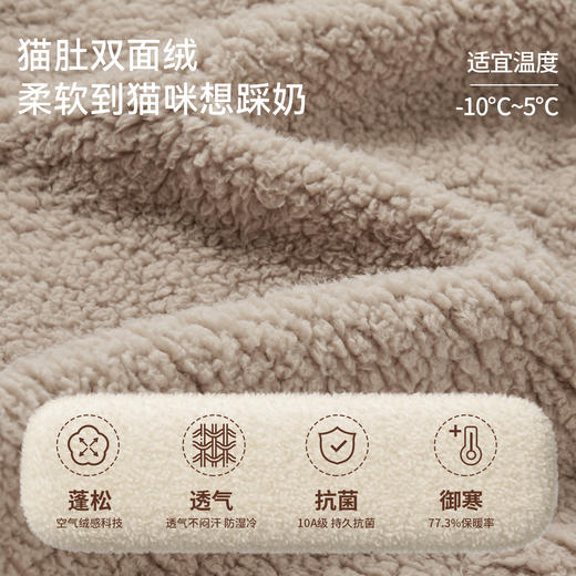 【宝宝服饰】嫚熙儿童家居服双面羊羔绒宝宝睡衣秋冬季加厚保暖男女分体套装 商品图3