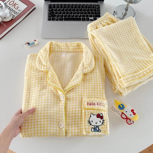 秋冬季【珊瑚绒睡衣女】新款波点可爱卡通 少女法兰绒加绒加厚套装  商品图8