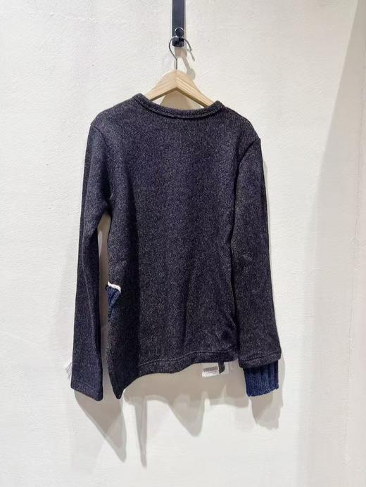 中性款斜边贴袋针织毛衣 商品图1