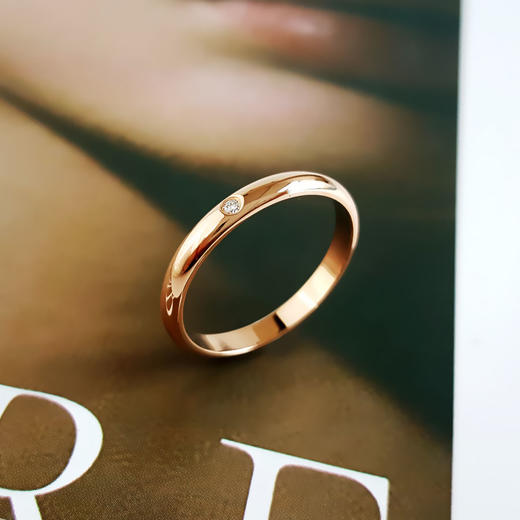 【全新】CARTIER卡地亚1895系列B408820018K玫瑰金镶嵌1颗钻石戒指54号中性款170925TJ05现售价：4000 商品图6