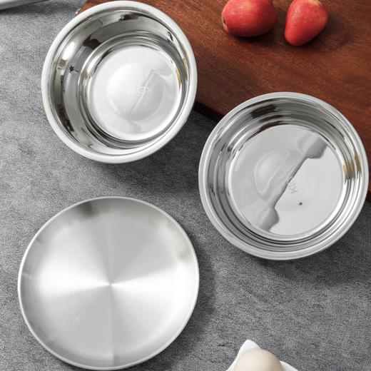 【醒粉福利29.9元八件套】KEYIOW食品级不锈钢盆八件套16*5.5cm/3个，16*3cm/3个，14cm/2个 商品图4