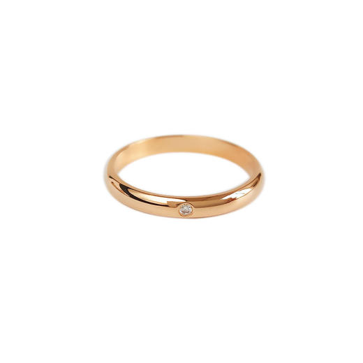 【全新】CARTIER卡地亚1895系列B408820018K玫瑰金镶嵌1颗钻石戒指54号中性款170925TJ05现售价：4000 商品图0