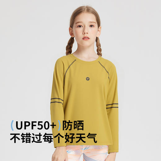 【南瓜拿铁】COO ENERGY中大童圆领无痕线条印花春秋款条纹长袖 110-170尺码 商品图3