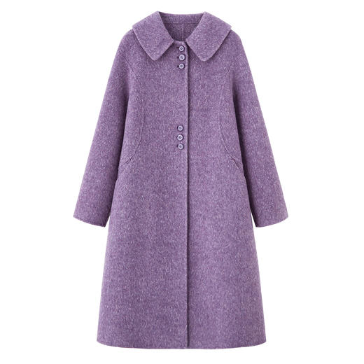 TC 914515韩版娃娃领羊毛呢子大衣外套时尚宽松大码 商品图4