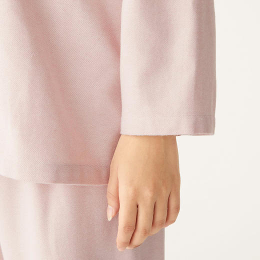 官网348！日系无印情侣棉法兰绒磨毛长袖长裤套装无侧缝男女睡衣睡裤家居服 商品图2