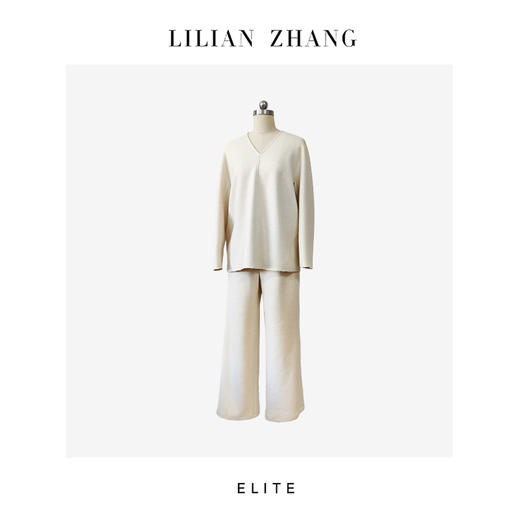 定制—静奢风 —都市摩登—法式慵懒—针织羊绒醋酸茧型上衣 2502025 商品图4