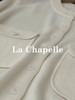 专柜实拍【软糯绵羊毛】拉夏贝尔/La Chapelle高级简约双口袋纯色针织开衫女宽松圆领长袖毛衣 商品缩略图4