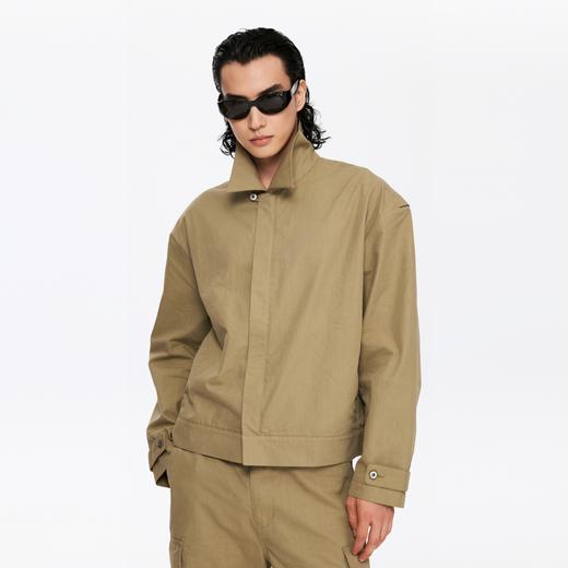 oneup薄珠帆宽松男式拉链外套 商品图1