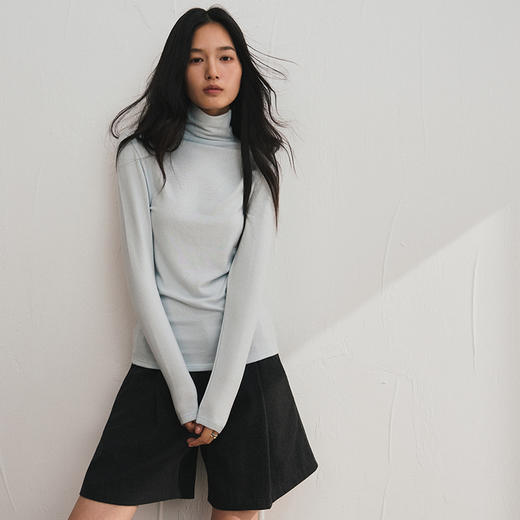 5-7天内发出 「软糯亲肤自然丝滑」莱赛尔天丝+羊毛 kemu打底衫轻绒衣 圆领/中领/高领 商品图6