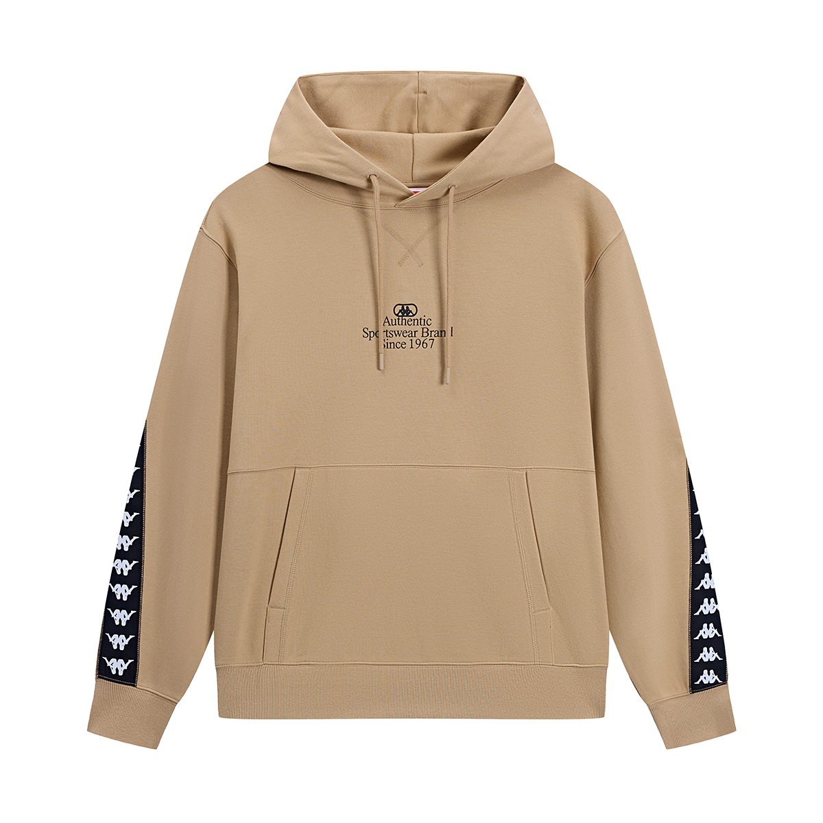 Kappa卡帕背靠背运动卫衣男2025新款连帽针织套头衫宽松串标卫衣K0C12MT60G