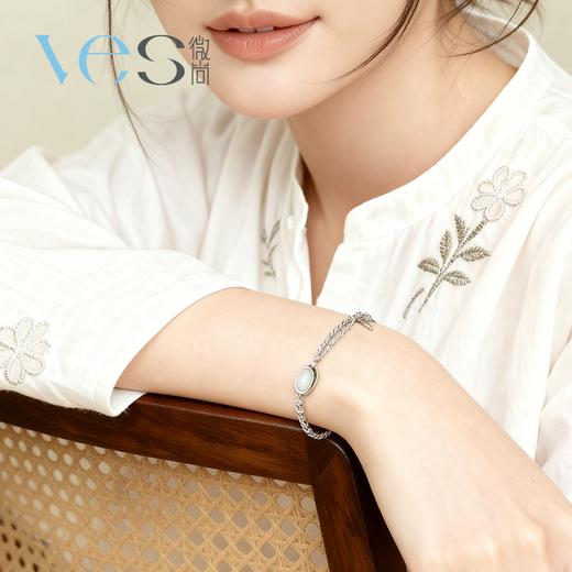 新中式玉髓竹节银925手链 商品图3