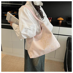 【敦煌新中式单肩包】敦煌新中式国风托特包女2026 新款夏时尚刺绣帆布单肩包休闲通勤腋下包