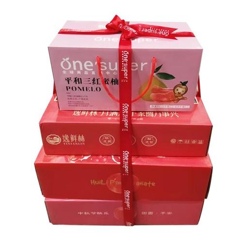 水果套餐二（苹果约4斤+石榴约4斤+红柚约4斤+秋月梨约5斤 商品图0