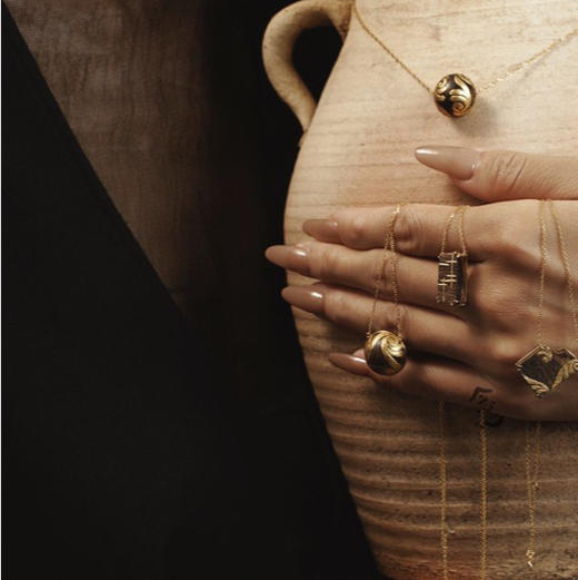 项链 | 沉香半圆描金项链 商品图0