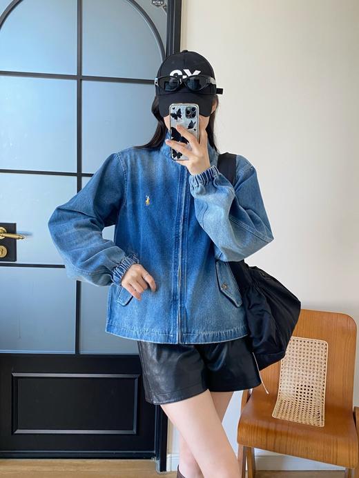拉*夫小马刺绣复古丹宁牛仔夹克外套 商品图10