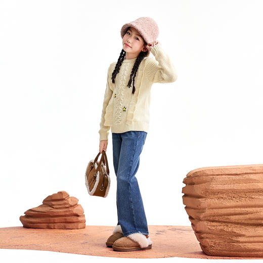 【实体店同款】女童长袖毛衫冬季新款安奈儿童装AG544090 商品图3
