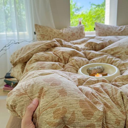 【YW】无忧购【甄选】复古风亚麻皱皱纱四件套提花床单被套（截单后3-5天发货) 商品图4