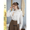 两三事梵高文艺 追忆晴空 2025冬季新款优雅绣花绑带领白色衬衫女 商品缩略图0