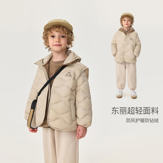 【叠穿两件套】马克珍妮男童轻暖羽绒服奥利绒外套2025年冬装新款551681 商品图1