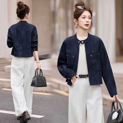 季新款时尚修身麂皮绒年轻短款外套YUEQ25891 商品图2