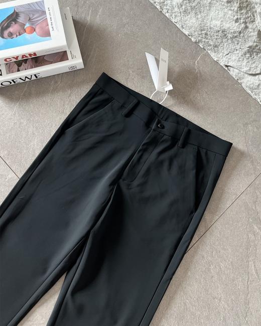 D092641小蜜蜂西装裤净版黑裤男士休闲厚款牛奶丝西裤 商品图5