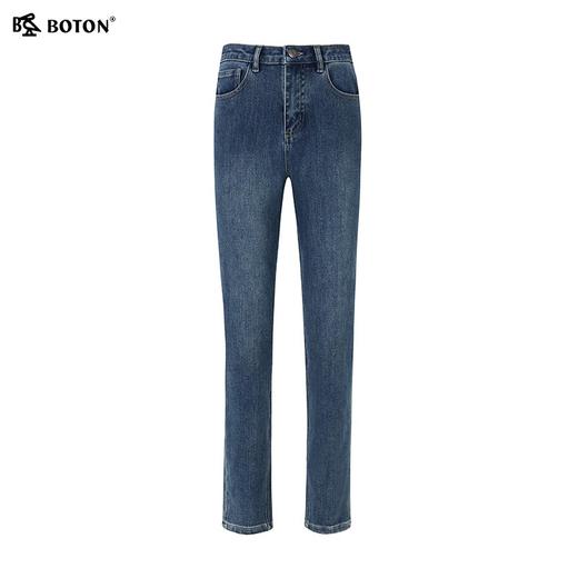 【360度弹力】波顿女士春秋冬 微宽松直筒牛仔长裤 舒弹藏肉 中高腰合身显瘦款LE310323 商品图4