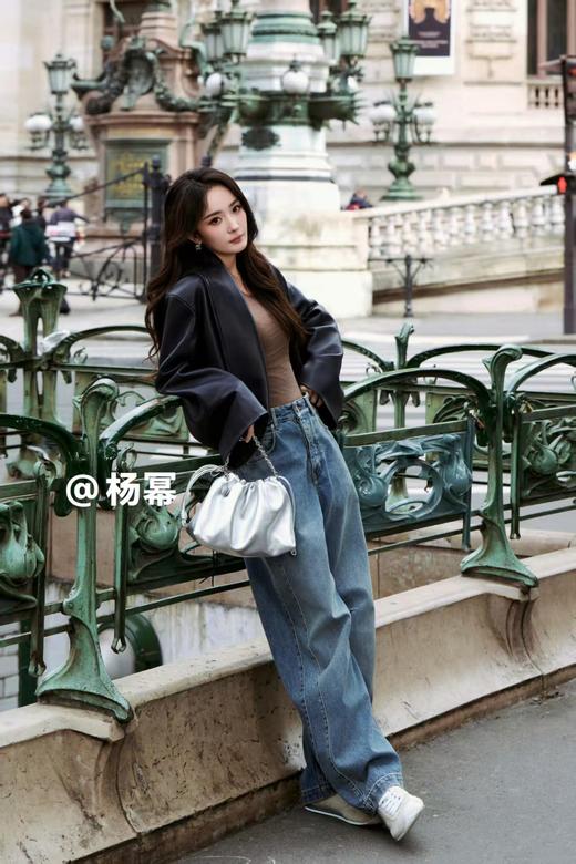 杨幂同款天丝软牛仔M*CO弯 刀牛仔裤 商品图0