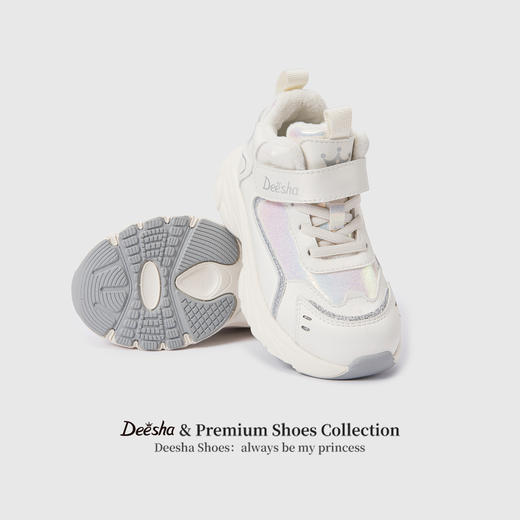笛莎Deesha 女童童鞋2025冬季新款加绒高帮运动鞋 商品图2