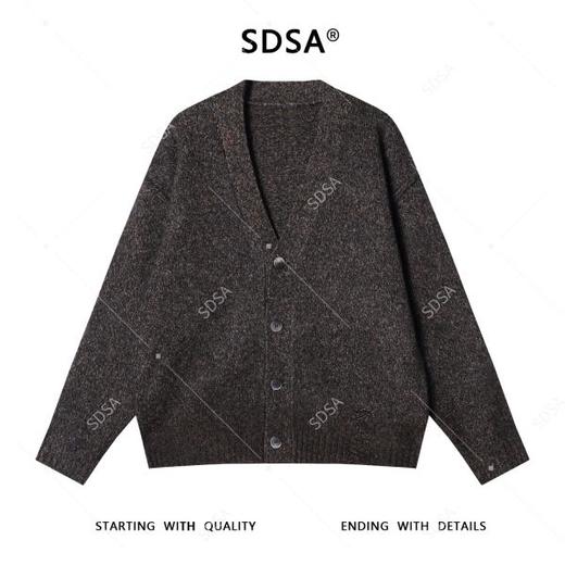 89035SDSA男士秋冬新款痞帅男装慵懒风渐变纽扣V领针织衫百搭开衫毛衣 商品图1