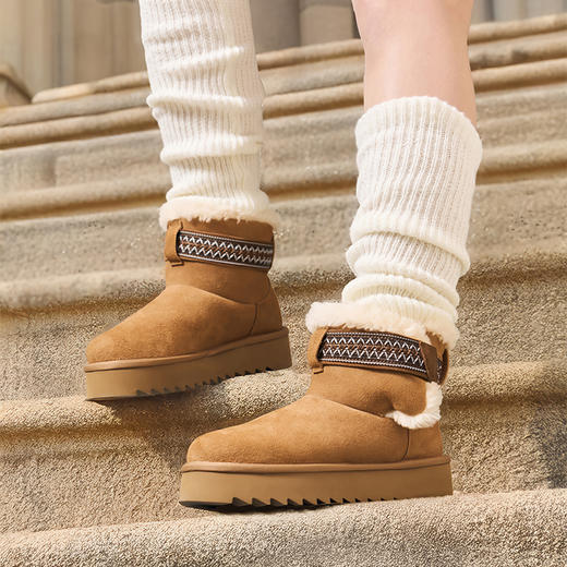 伽罗 JALO 羔羊皮雪地靴 商品图2