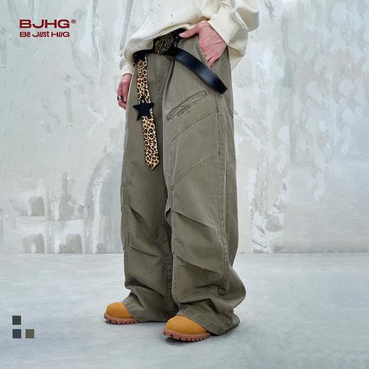 BJHG不计后果复古工装牛仔裤男款秋季直筒美式潮牌宽松水洗阔腿裤 商品图0