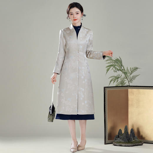 【燕蝶】复古新中式改良旗袍风衣，唐装大衣外套XGT-T25122 商品图3