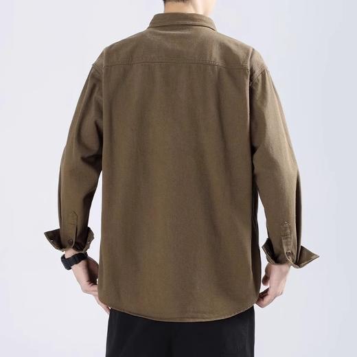 NASA2025新款美式复古工装衬衫夹克男士春秋新款宽松外套加绒上衣 商品图1