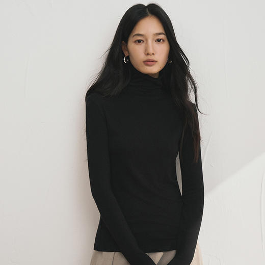 5-7天内发出 「软糯亲肤自然丝滑」莱赛尔天丝+羊毛 kemu打底衫轻绒衣 圆领/中领/高领 商品图4