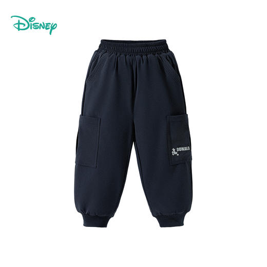 迪士尼童装男童夹棉长裤保加绒百搭休闲裤宝宝加厚束脚裤冬季新款ZD4EK021 商品图3